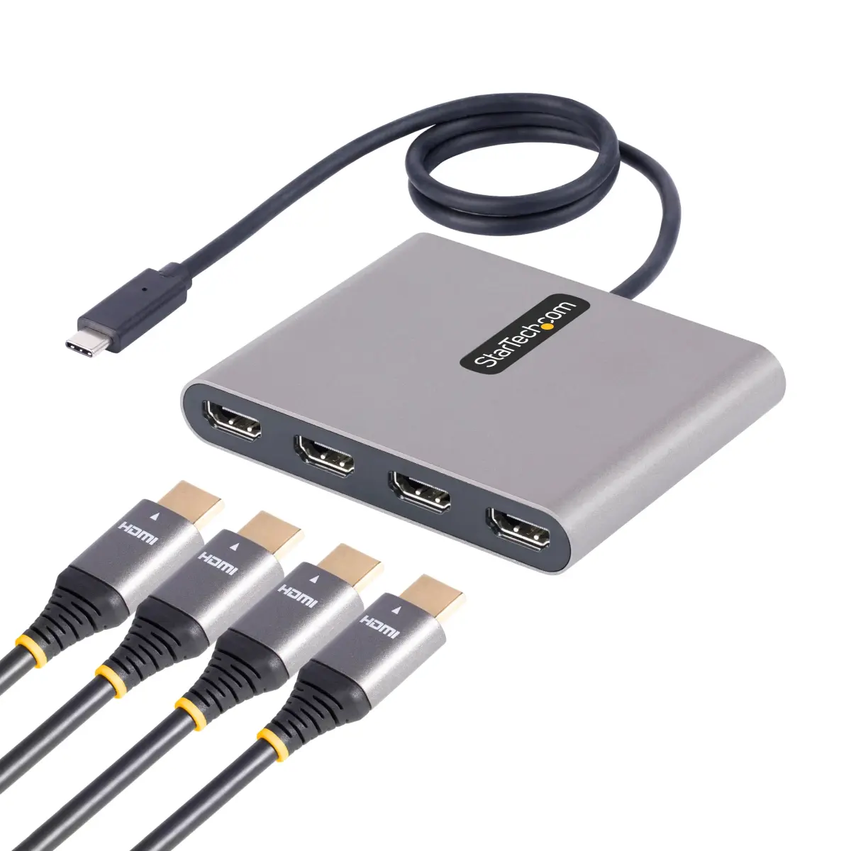 StarTech.com USB-C to 4-HDMI Adapter 50cm | 4x 1080p 60Hz, Windows Only, USB Powered - main product image