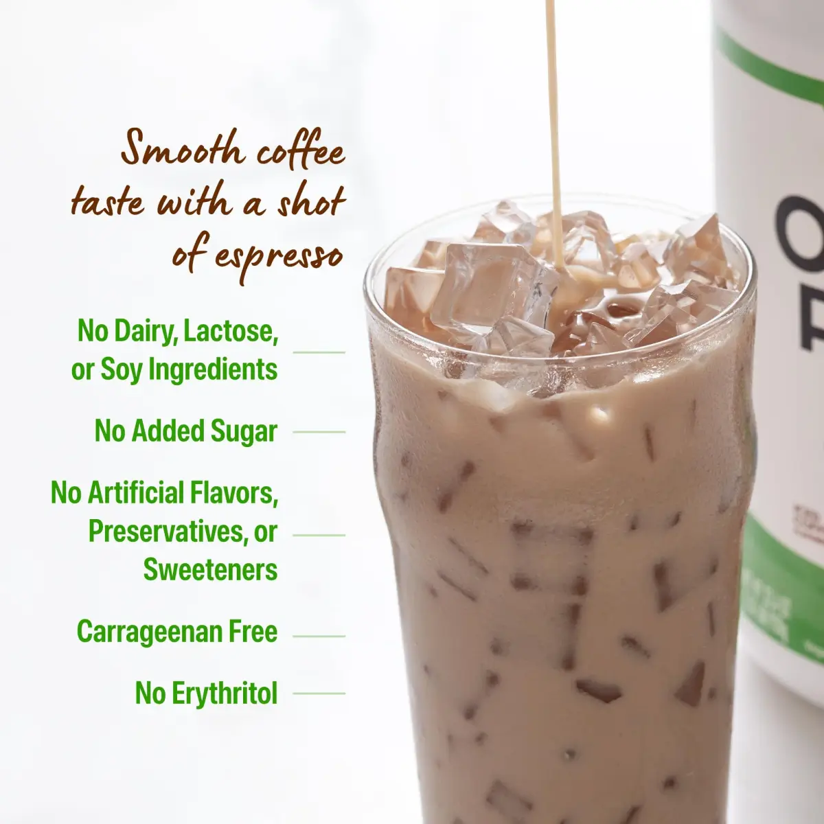 Orgain Organic Vegan 21g Protein Powder Iced Coffee 2.03 lb (920 g) | USDA Organic Plant-Based Protein with Caffeine - view 5