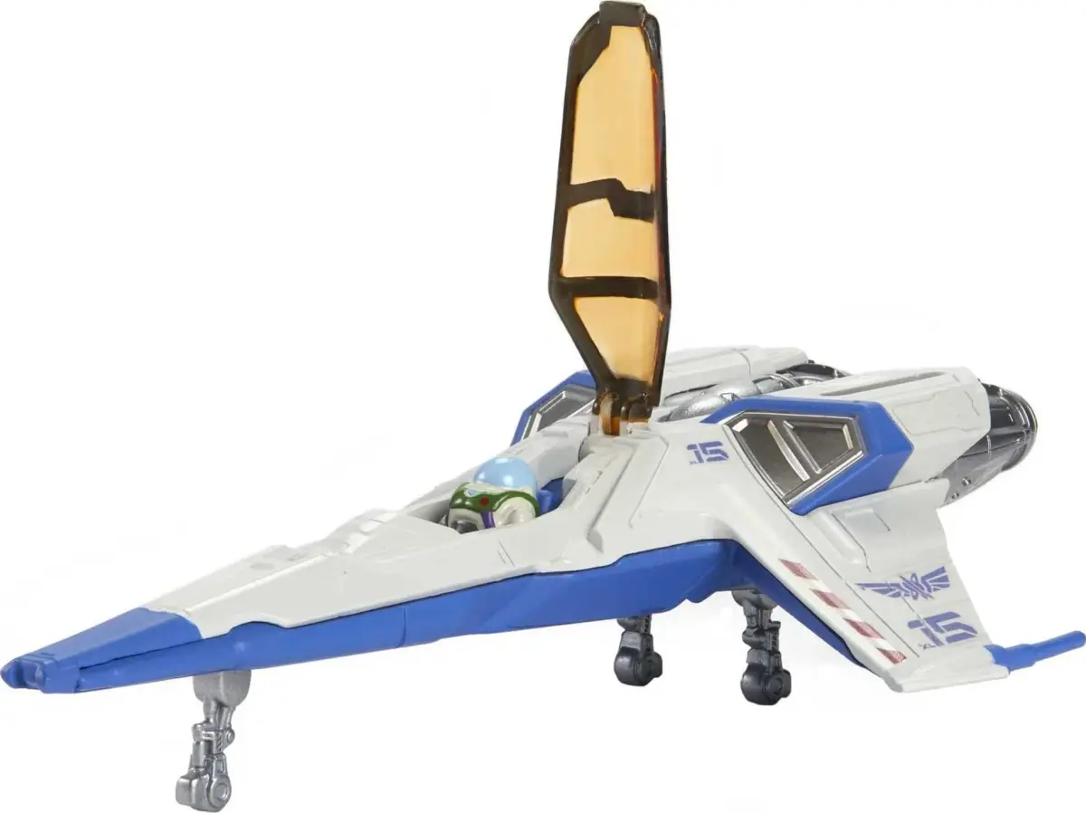 Mattel Disney Pixar Lightyear Hyperspeed Series Buzz Lightyear & XL-15 Spaceship Toy Set | Ages 4+ | 15.24cm (6in) Vehicle - view 5