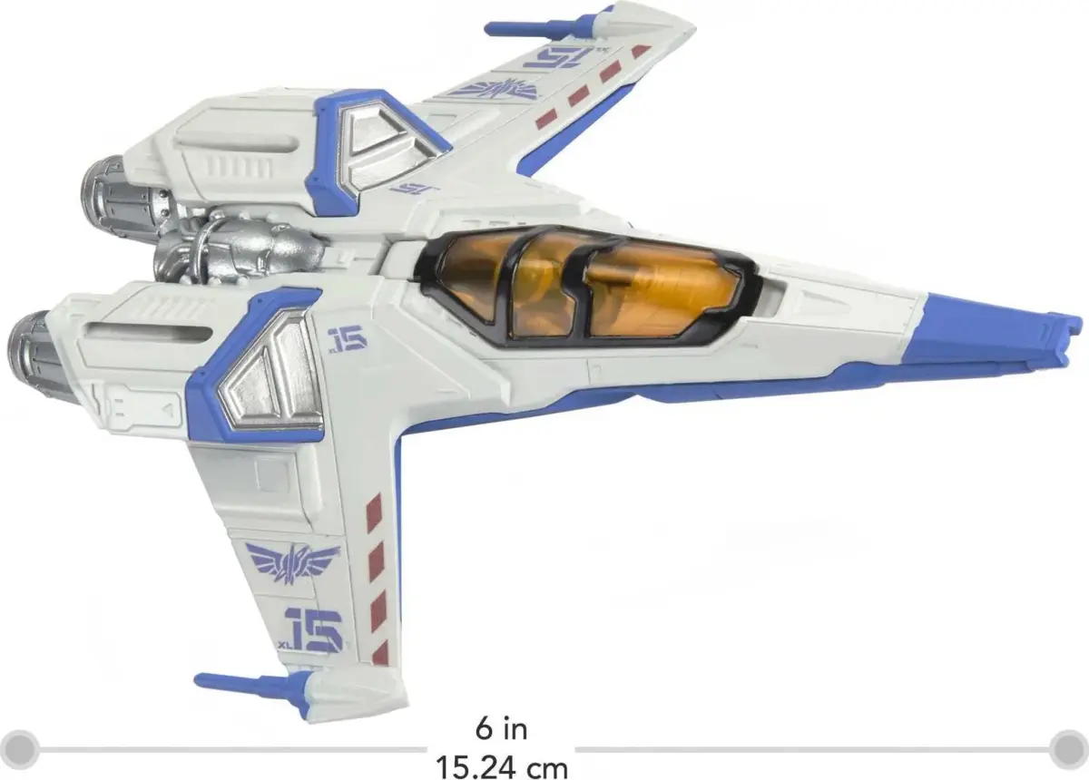 Mattel Disney Pixar Lightyear Hyperspeed Series Buzz Lightyear & XL-15 Spaceship Toy Set | Ages 4+ | 15.24cm (6in) Vehicle - view 3