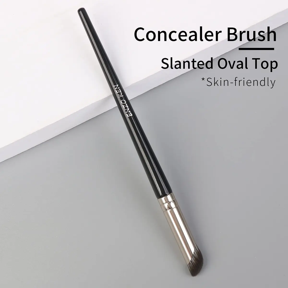 ENZO KEN Angled Concealer Brush Under Eye | Small Nose Contour Brush, Black, 8M01 - view 9