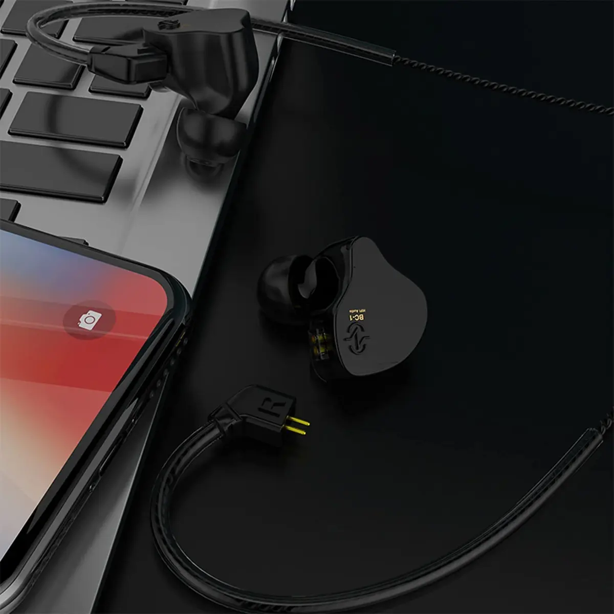 YINYOO CCZ Melody Wired In-Ear Gaming Earbuds with Mic | 1.2m Detachable Cable, 16 Ohm Impedance - view 8