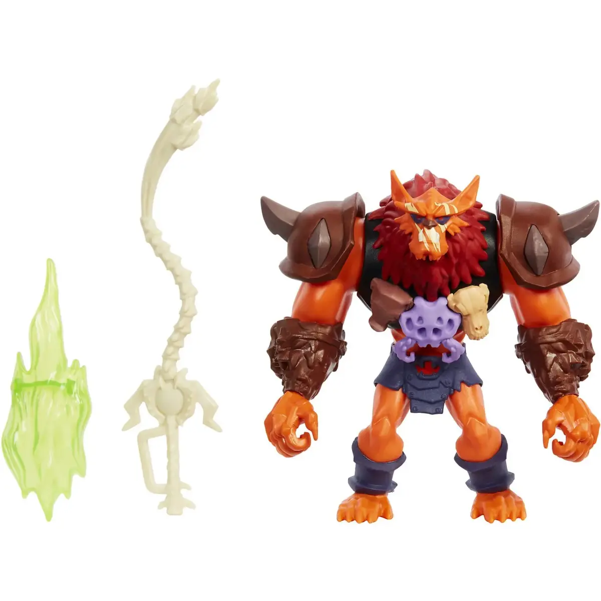 Masters of the Universe Beast Man Action Figure with Power Attack Move & 2 Accessories | Inspired by MOTU Netflix Series, 5.5-in Collectible Toy - main product image