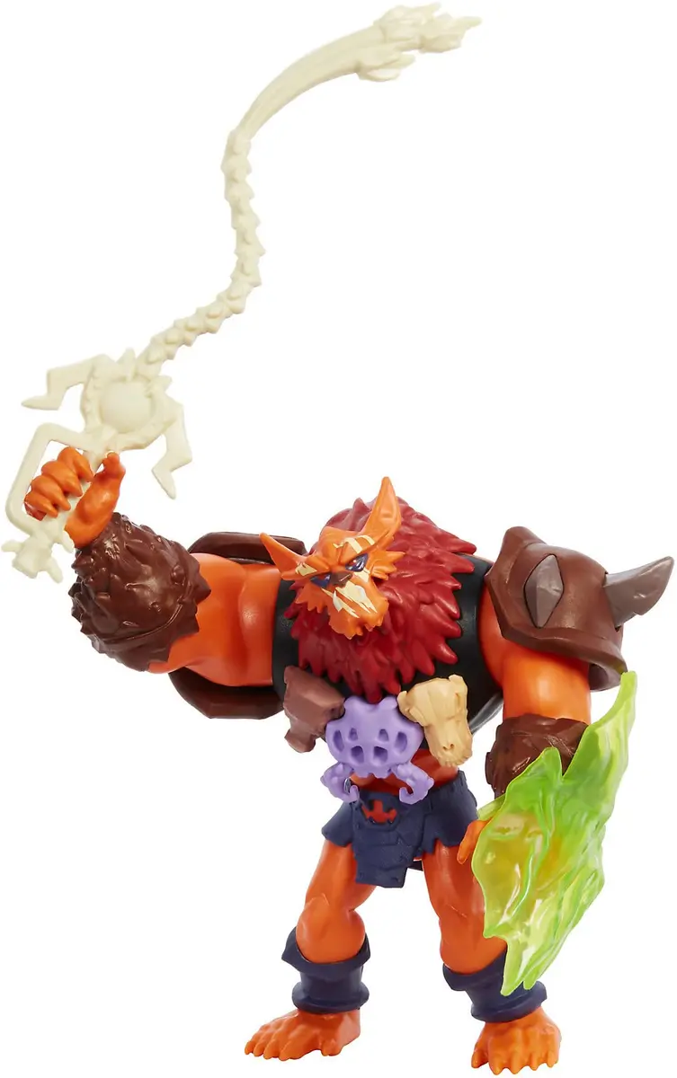 Masters of the Universe Beast Man Action Figure with Power Attack Move & 2 Accessories | Inspired by MOTU Netflix Series, 5.5-in Collectible Toy - view 2