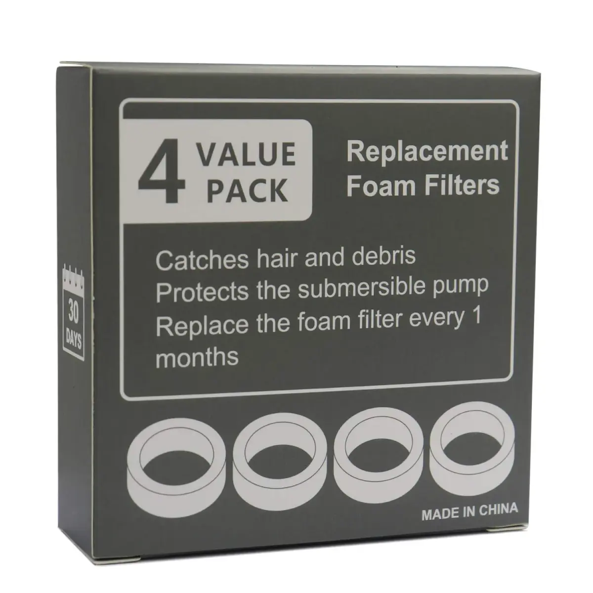 OYES Cat Water Fountain Filters & Sponges | 4 Pack, 2L Capacity - view 6