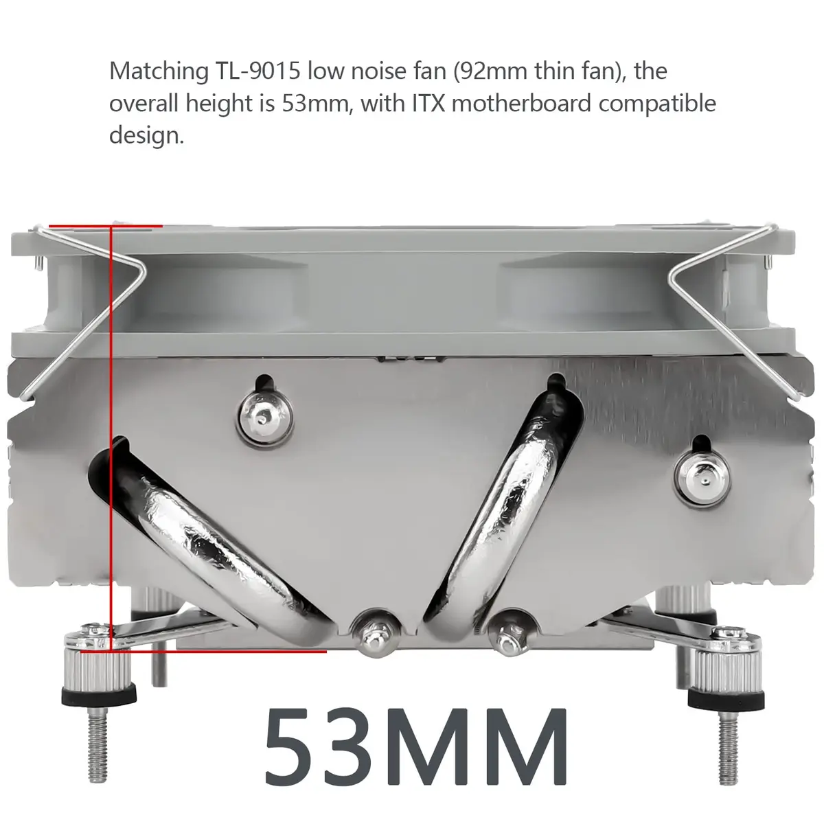 Thermalright AXP-90 X53 Low Profile CPU Cooler 53mm Height | Quiet 90mm PWM Fan, 4 Heat Pipes, 135W TDP - view 3