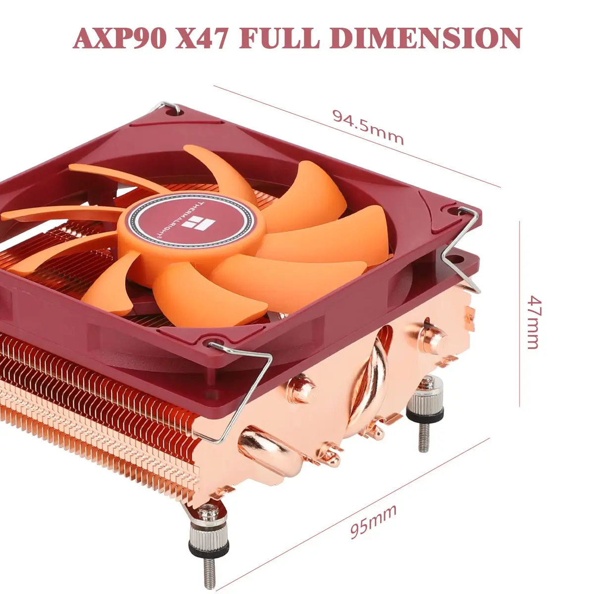 Thermalright AXP90-X47 Full Cooper Low Profile CPU Cooler 47mm Height | AMD AM4 AM5/Intel 1700/115X/1200 Compatible - view 6