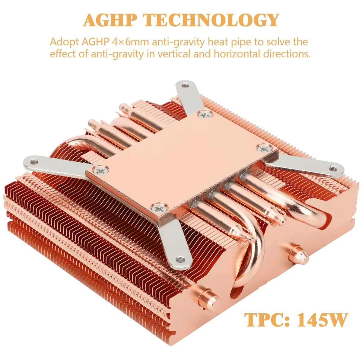 Thermalright AXP90-X47 Full Cooper Low Profile CPU Cooler 47mm Height | AMD AM4 AM5/Intel 1700/115X/1200 Compatible - view 2