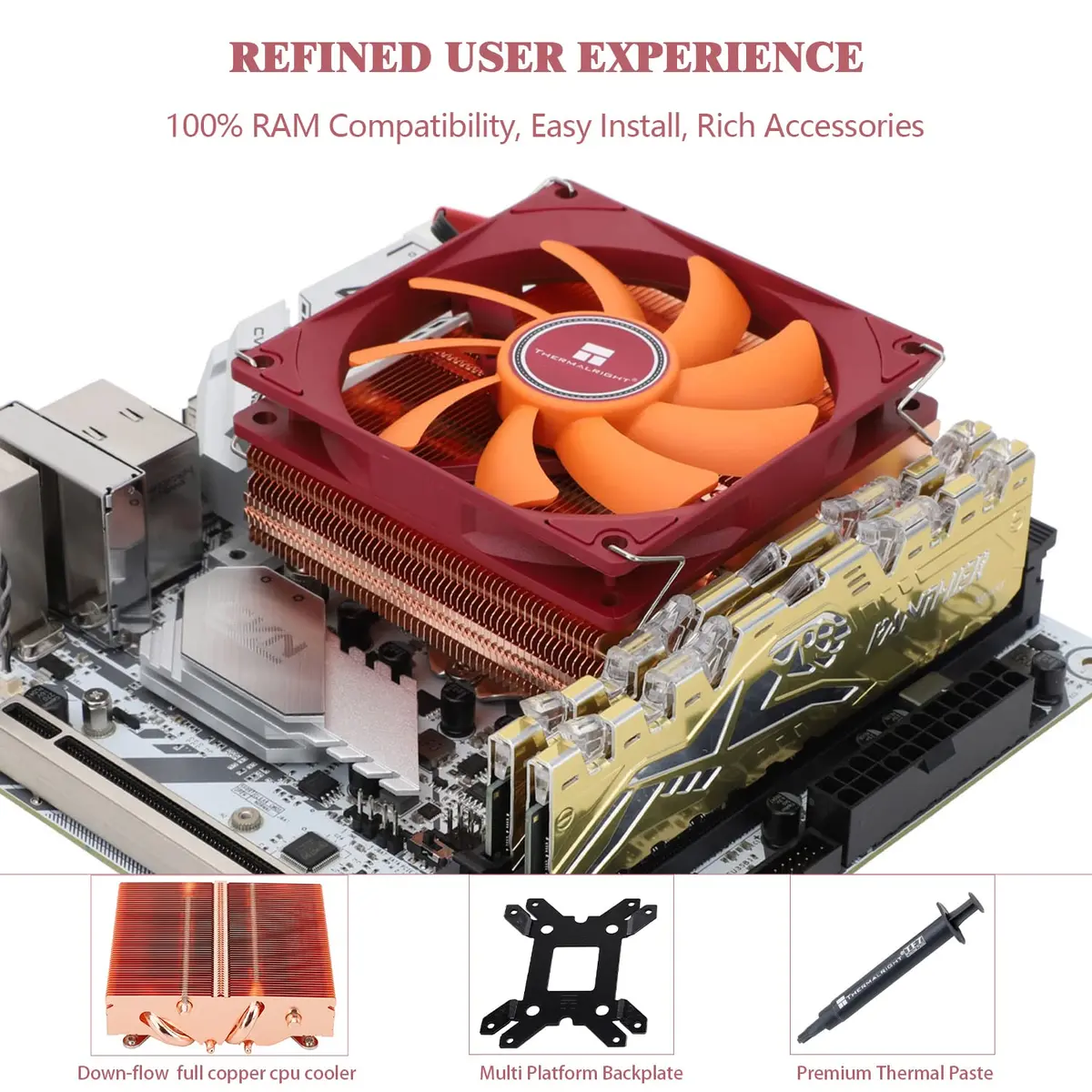 Thermalright AXP90-X47 Full Cooper Low Profile CPU Cooler 47mm Height | AMD AM4 AM5/Intel 1700/115X/1200 Compatible - view 4