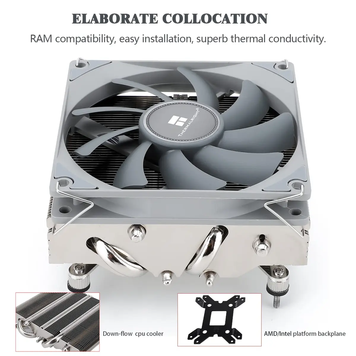 Thermalright AXP90 X47 Low Profile CPU Cooler 47mm Height | Compatible with Intel LGA1700/1200/115x & AMD AM4/AM5 - view 4