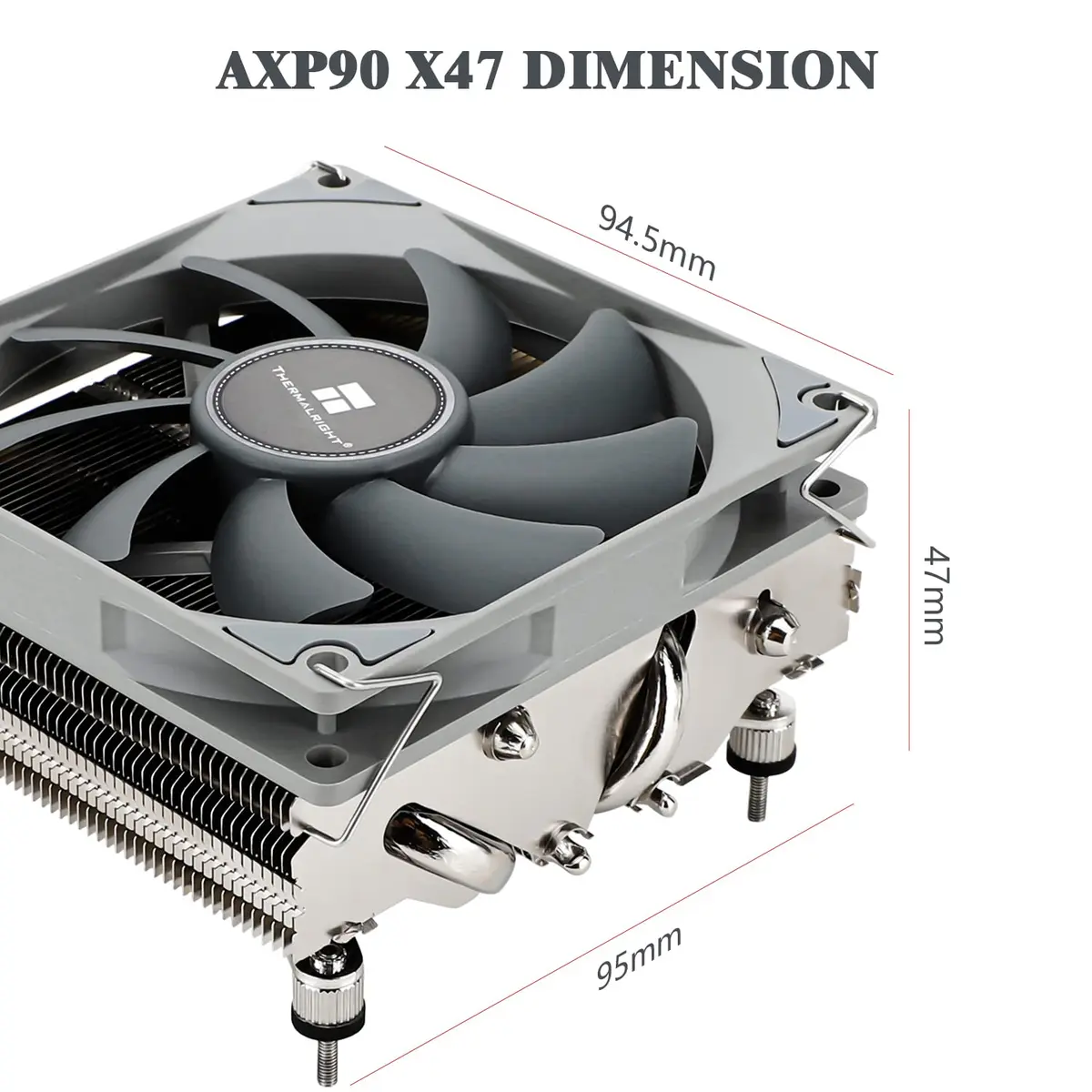 Thermalright AXP90 X47 Low Profile CPU Cooler 47mm Height | Compatible with Intel LGA1700/1200/115x & AMD AM4/AM5 - view 6