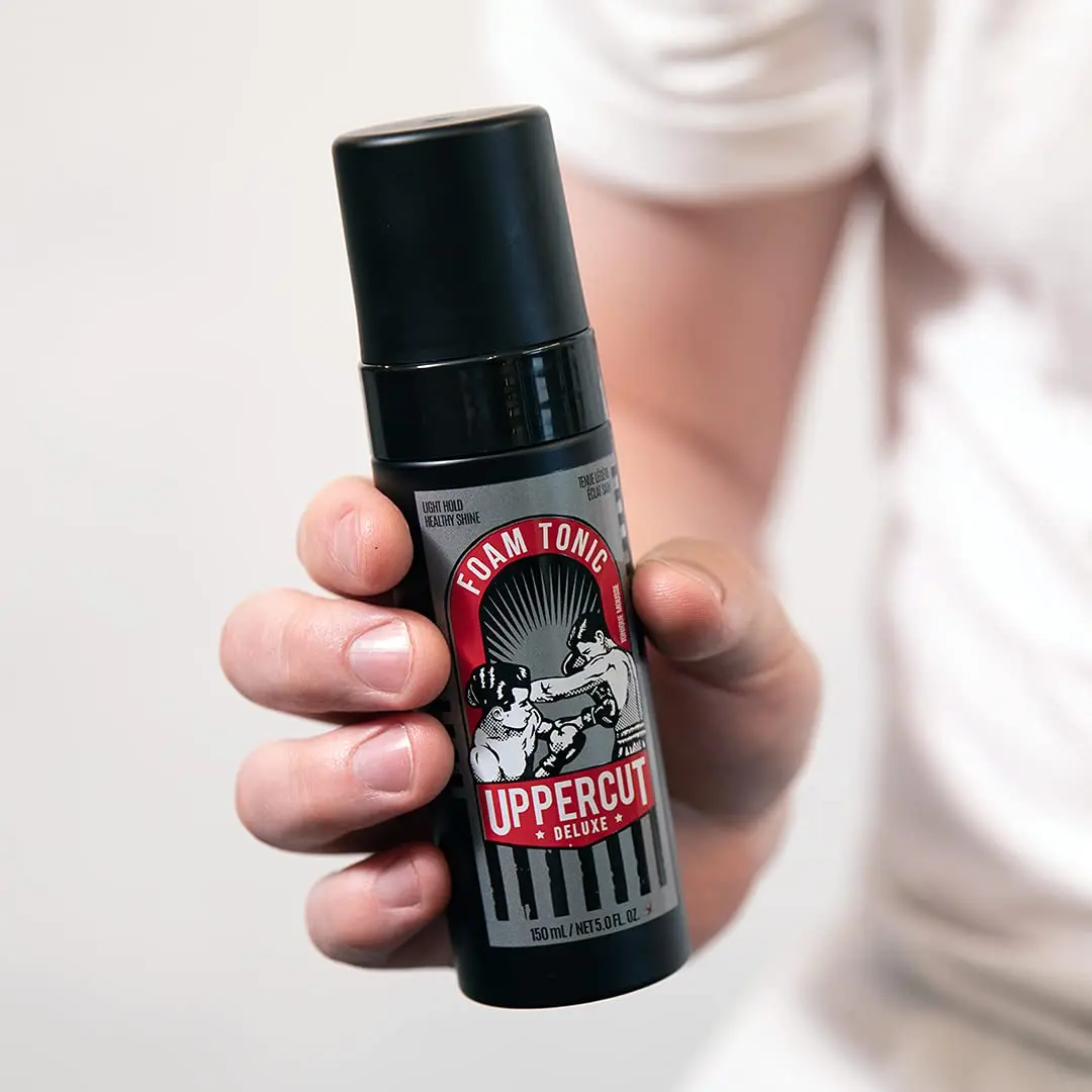 UPPERCUT DELUXE Foam Tonic – Light Hold Hair Mousse for Men | Pre-Styler, Heat Protectant & Styling Foam | Adds Natural Shine & Volume | Water-Based Hair Tonic for All Hair Types | 150ml - view 7