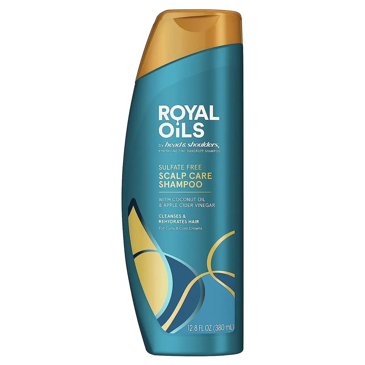 Head & Shoulders Royal Oils Moisturizing Shampoo 379ml (12.8 fl oz) | Sulfate-Free Anti-Dandruff for Curly & Coily Hair - main product image