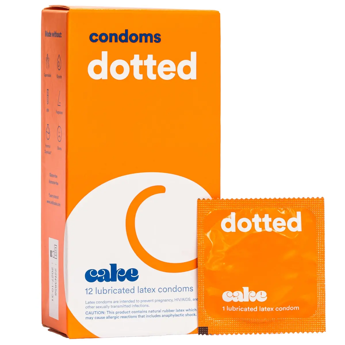 Cake Dotted Latex Condoms 12 Count | Custom Fit & Stimulating Dots for Men - main product image