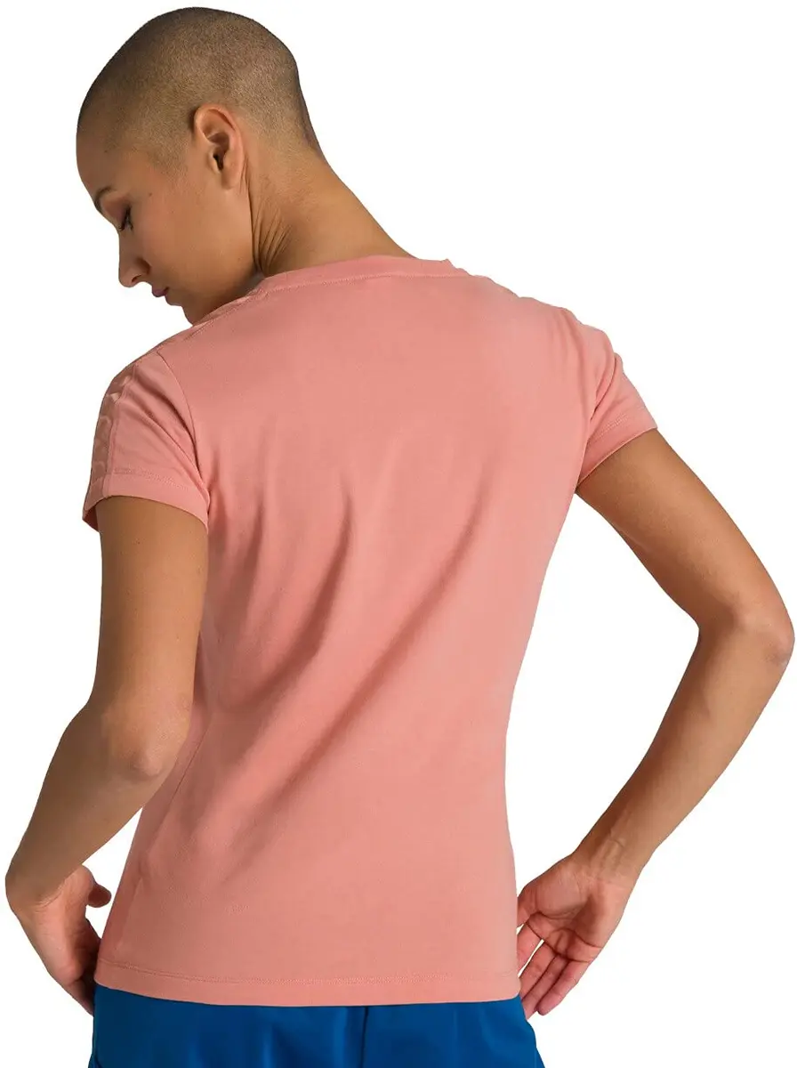 ARENA Women's Team T-Shirt, Triple Powder Pink, XL | Vintage Style, 100% Cotton, Regular Fit - view 2