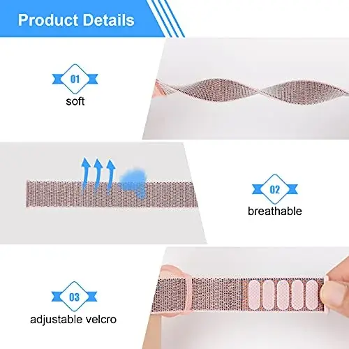 Qonuiy Pink Kids AirTag Wristband with Protective Case | 18 cm (7.1 in) - view 3
