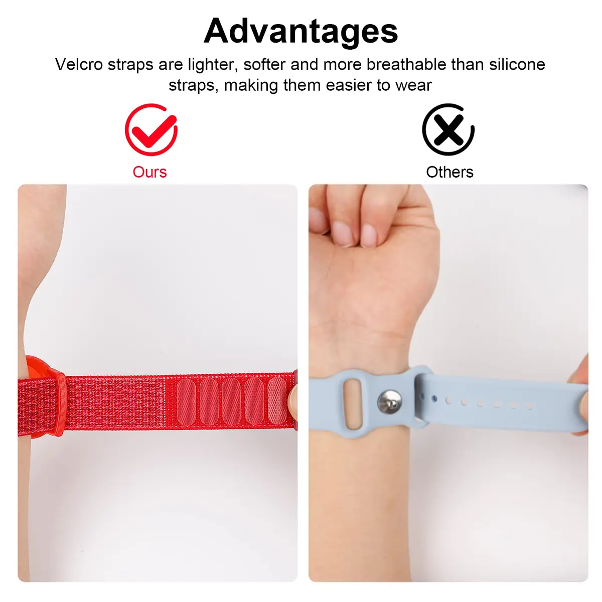 Qonuiy Kids Wristband Compatible with Apple AirTag 18cm | Adjustable Nylon GPS Tracker Band - view 7
