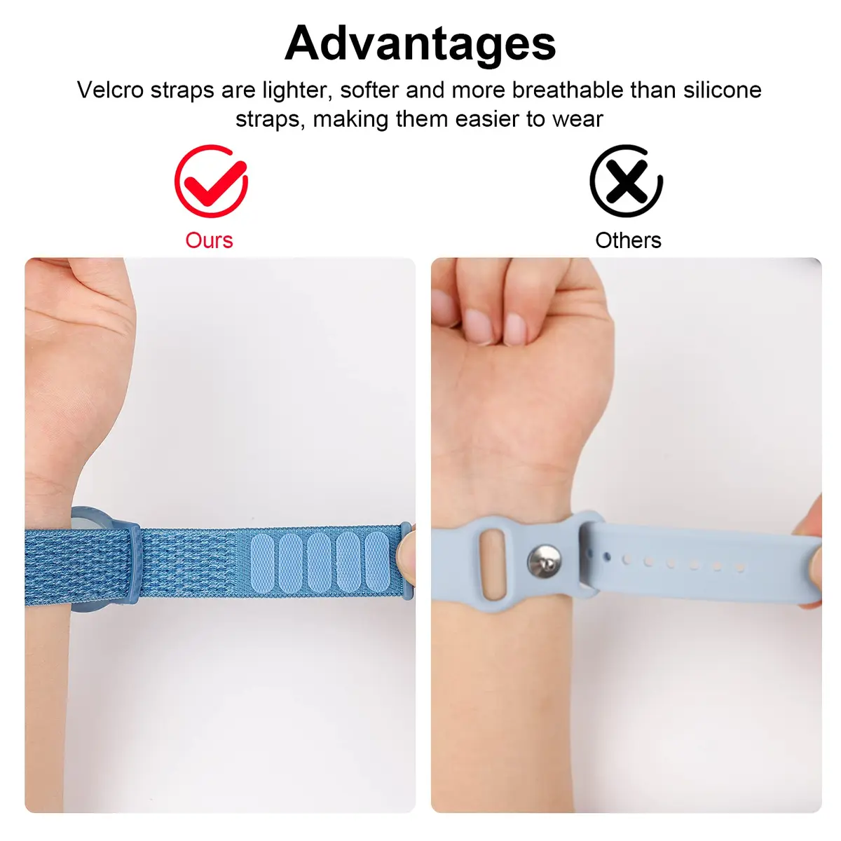 Qonuiy Kids Wristband Compatible with Apple AirTag 18cm | Adjustable Nylon GPS Tracker Band for Toddler & Elder - view 7