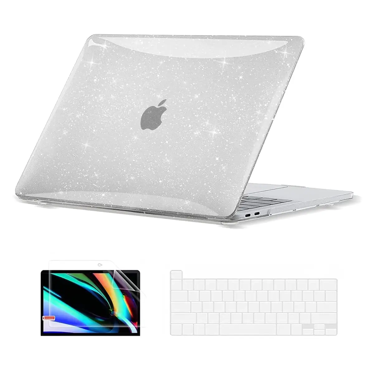 EooCoo Crystal Case for MacBook Pro 13-inch M2 M1 2022-2016 | Glitter Starry Protective Cover - main product image