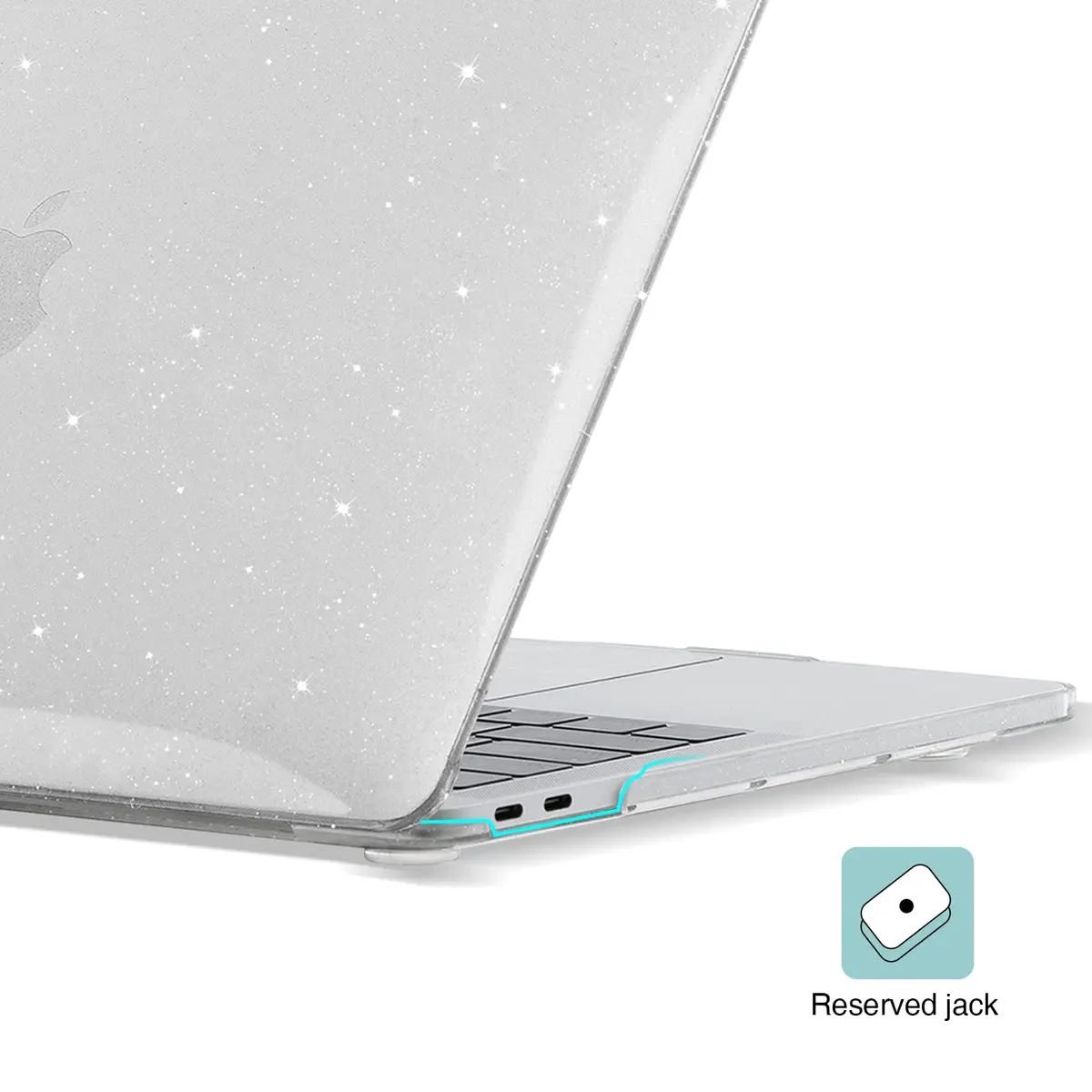 EooCoo Crystal Case for MacBook Pro 13-inch M2 M1 2022-2016 | Glitter Starry Protective Cover - view 4