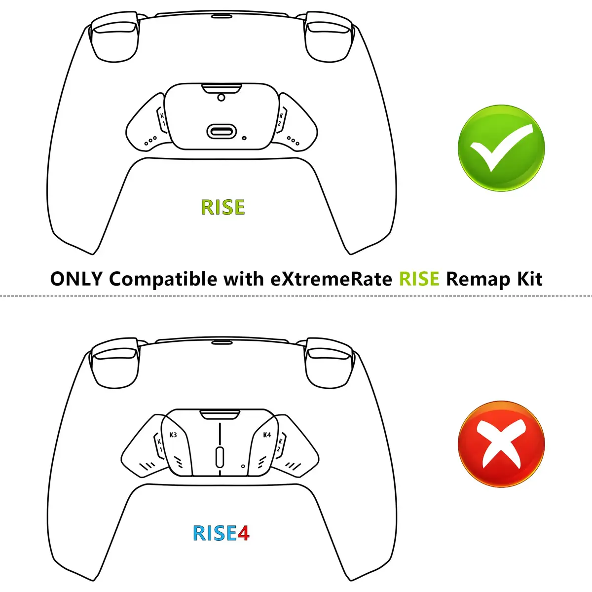 eXtremeRate Chameleon Purple Blue Replacement Back Button Housing for PS5 Controller RISE Remap Kit | Compatible with RISE Remap Kit - view 2