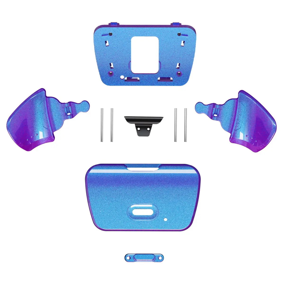 eXtremeRate Chameleon Purple Blue Replacement Back Button Housing for PS5 Controller RISE Remap Kit | Compatible with RISE Remap Kit - view 3