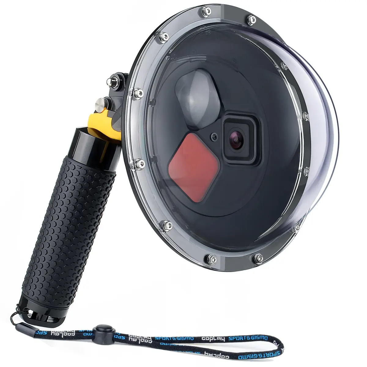 YALLSAME Waterproof Dome Port with Floating Grip for GoPro Hero 8 Black 156g (5.5 oz) | 45m (147ft) Depth Rated - main product image