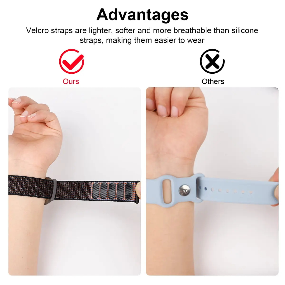 Qonuiy Kids Wristband Compatible with Apple AirTag 18cm | Adjustable Nylon GPS Tracker Band for Toddler & Elder - view 7