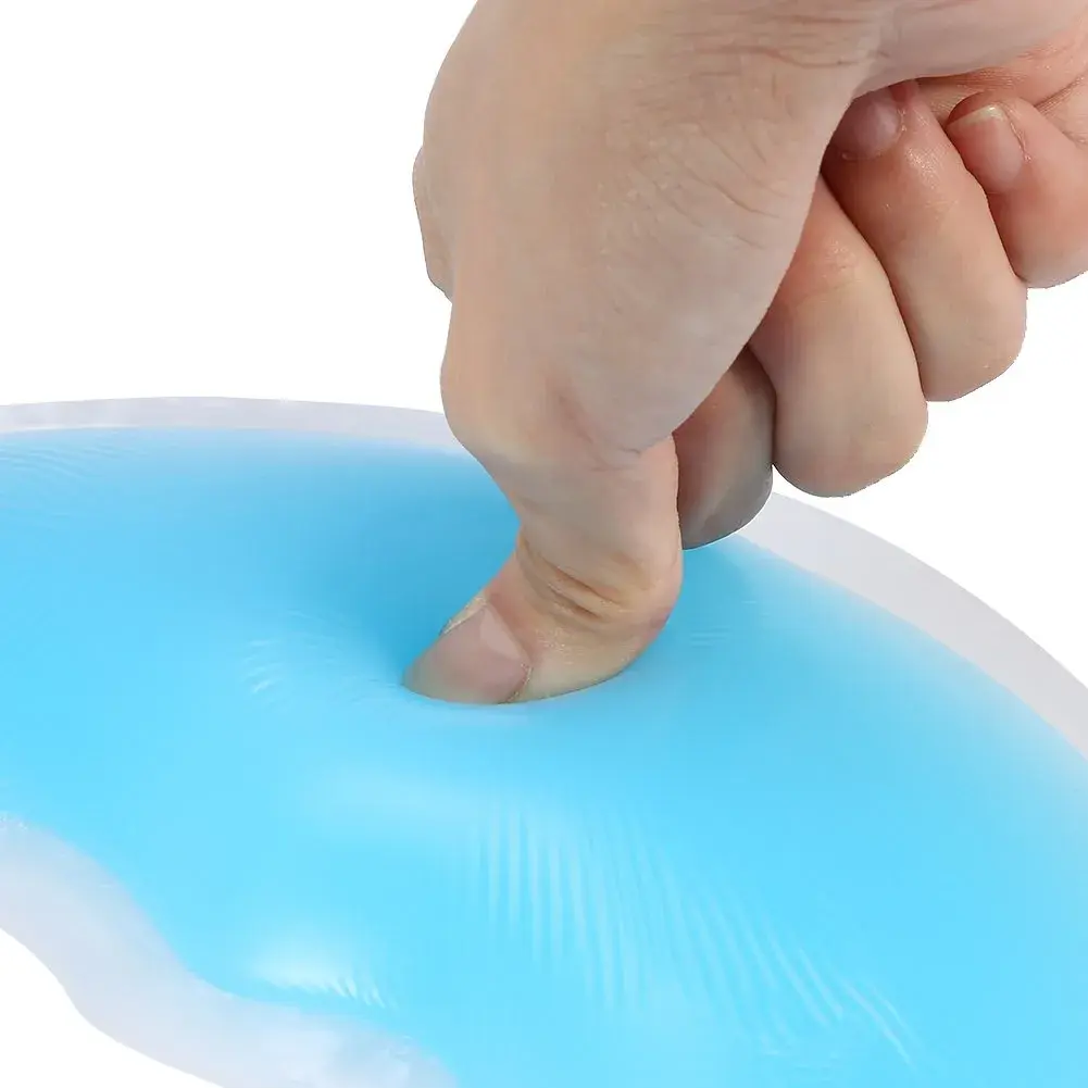 YUYTE Blue Silicone Face Down Pillow for Massage Beds 26cm (10.2 inch) | Soft Head Support for Beauty Parlors - view 4