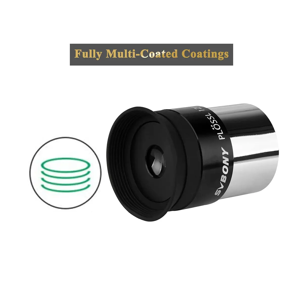 SVBONY SV131 Plossl Eyepiece 12mm (0.47 inch) 48° FOV FMC Coating | Telescope Accessory for Nebulae, Star Clusters, Moon - view 3