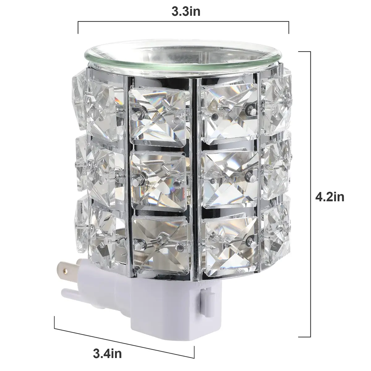 DRQ Crystal Wax Warmer Plug-in Scented Melt Warmer for Home, Kitchen, Living Room | Artistic, Safe, Easy to Use - view 4