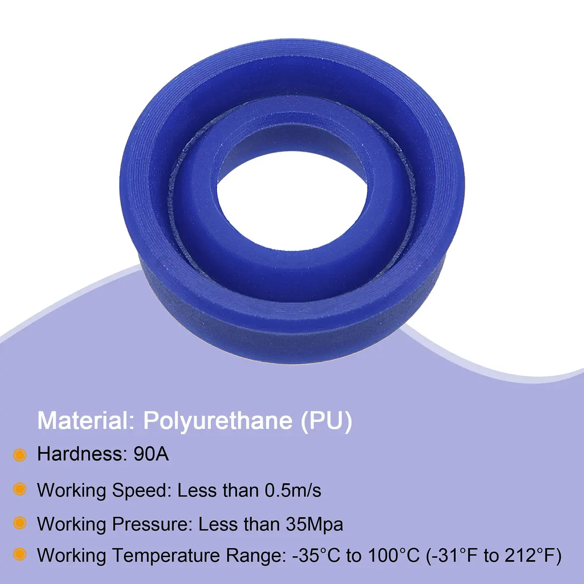 MECCANIXITY UN Radial Shaft Seal 10mm ID x 18mm OD x 6mm Width PU Oil Seal, Blue Pack of 5 | Y-Shape Mechanical Seal for Piston Rods - view 5