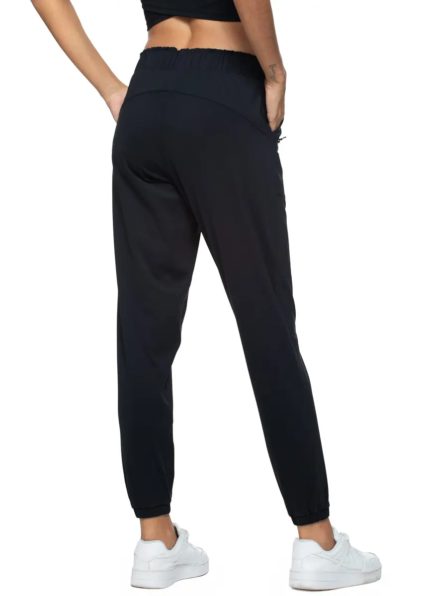 Haowind Women's Lightweight Athletic Joggers with Pockets, Mid Rise Tapered Sweatpants, 30in (76cm) Inseam | Moisture-Wicking Four-Way Stretch - view 2