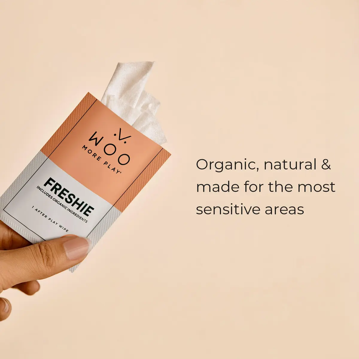 Woo More Play Freshies 30 ct | Organic & pH-Balanced Intimate Wipes for Women & Men - view 2