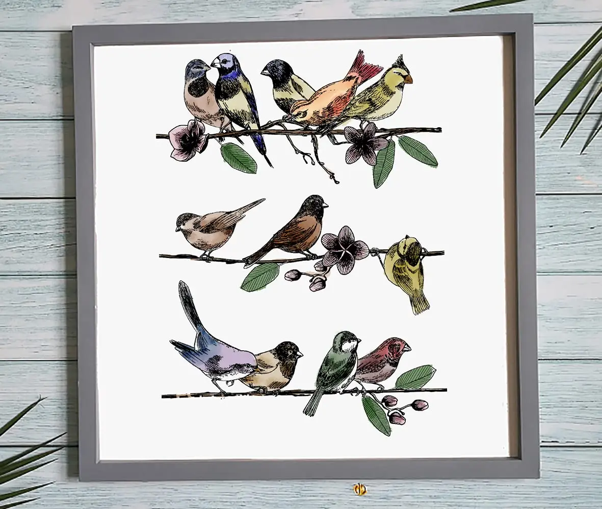 On-Airstore Clear Rubber Stamp Birds on Branches | Spring & Summer DIY Scrapbooking (70-120 chars) - view 3