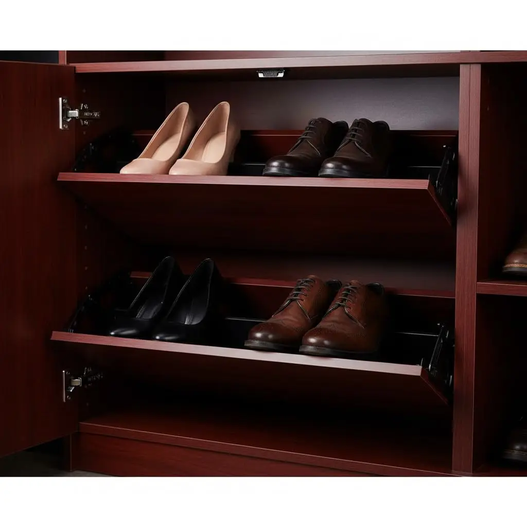 Garosa Cold Rolled Steel Shoes Cabinet Hinge 2-Piece | Double Layer Furniture Shoe Rack Accessory - view 3