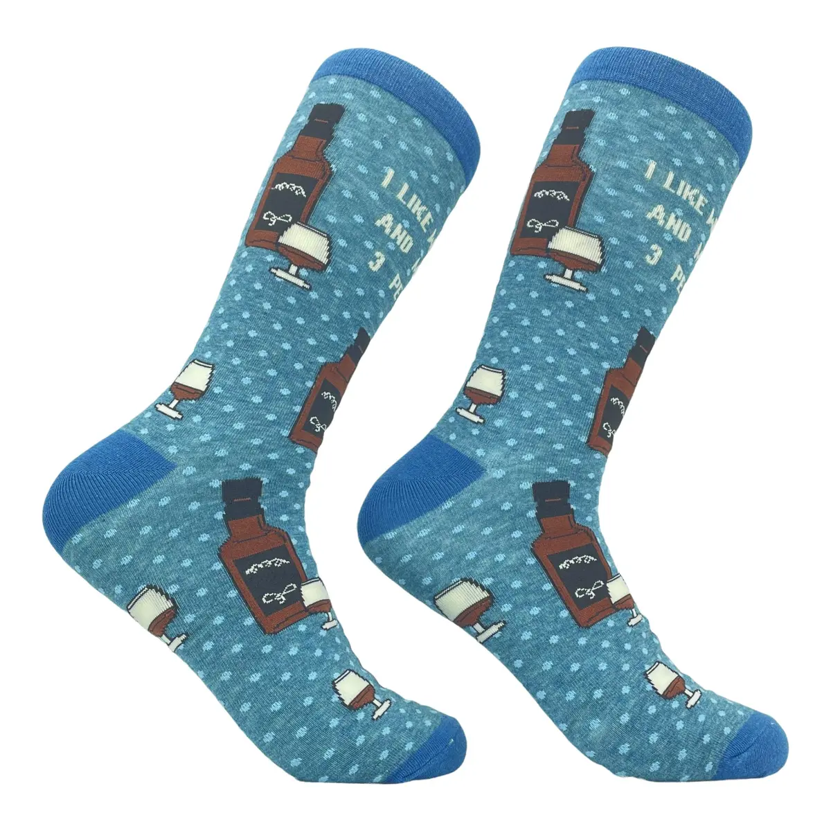 Crazy Dog T-Shirts Men's Whiskey & 3 People Funny Socks | One Size Fits Most - main product image