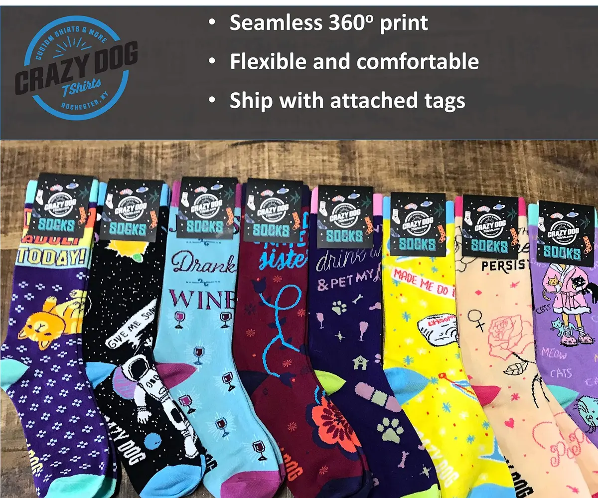 Crazy Dog T-Shirts Men's Whiskey & 3 People Funny Socks | One Size Fits Most - view 5