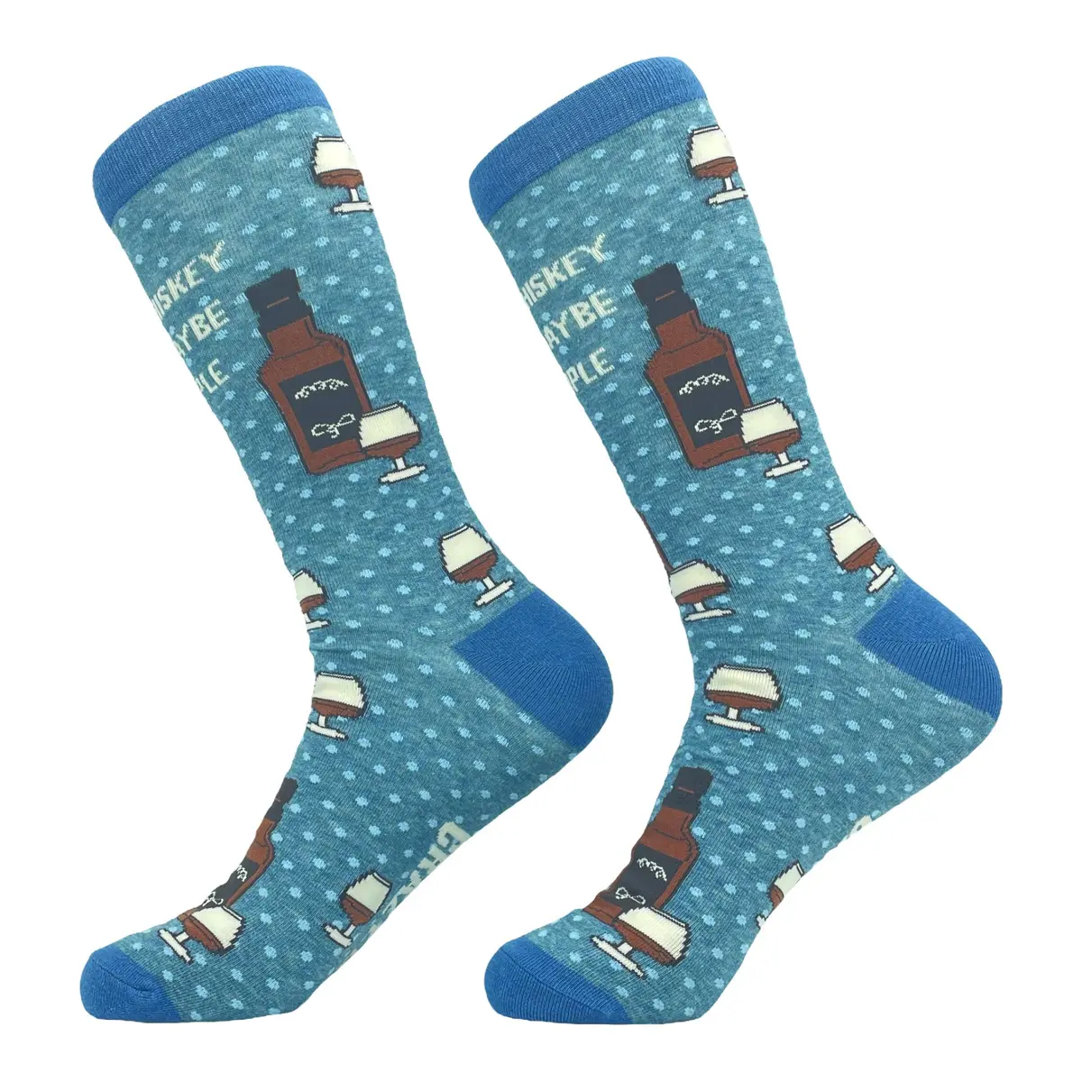 Crazy Dog T-Shirts Men's Whiskey & 3 People Funny Socks | One Size Fits Most - view 3