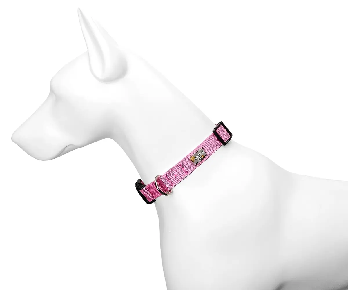Penseepet Dog Collar, Adjustable Nylon, Pink, Small | Stylish & Comfortable Daily Wear - view 6