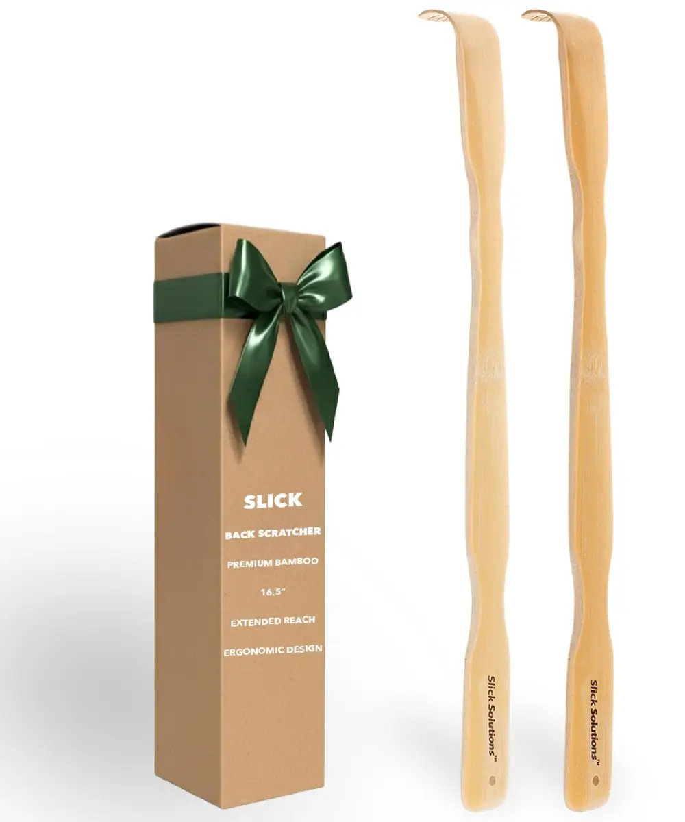 Slick Solutions Bamboo Back Scratcher 16.5" | Stress & Itch Relief, Durable & Eco-Friendly - main product image