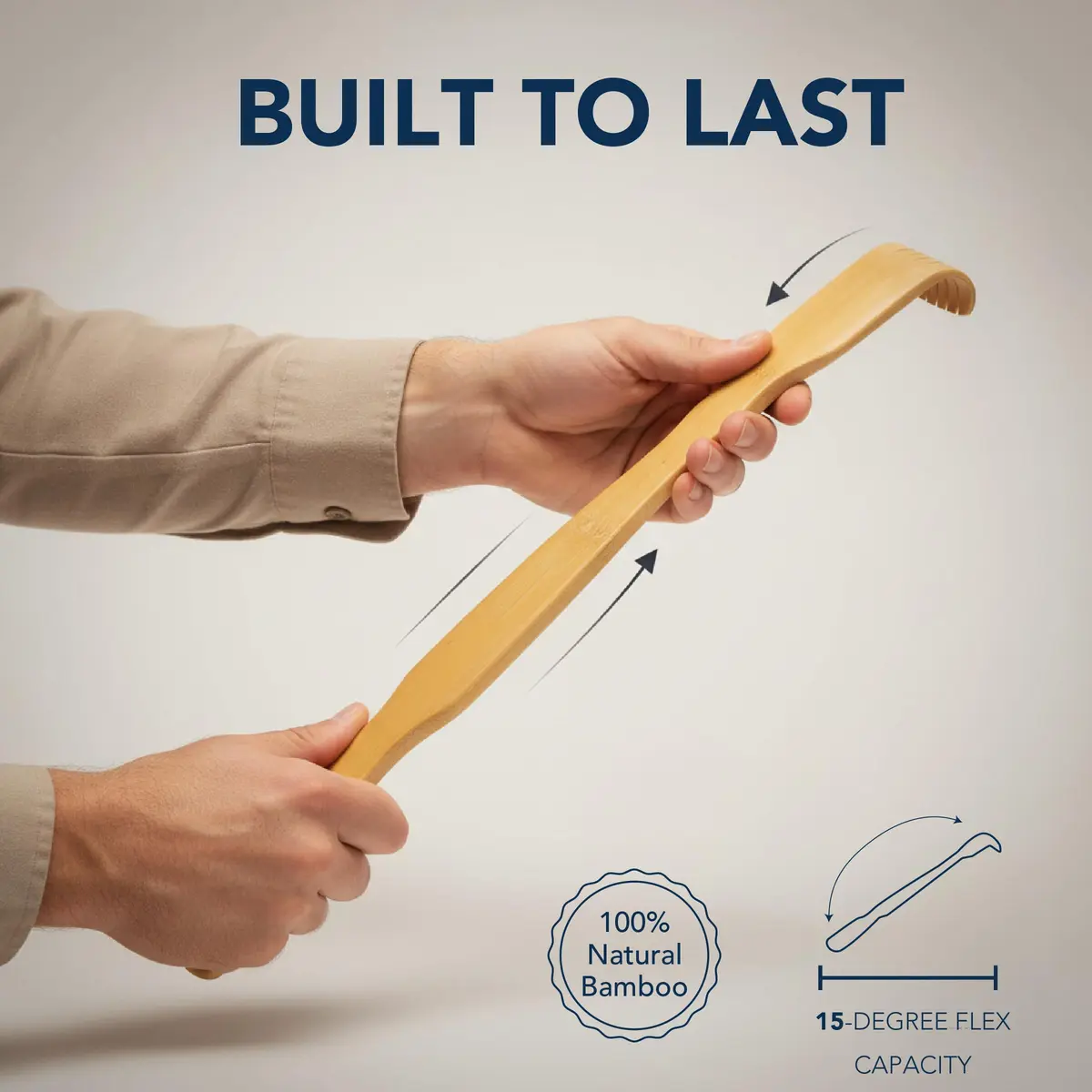Slick Solutions Bamboo Back Scratcher 16.5" | Stress & Itch Relief, Durable & Eco-Friendly - view 5