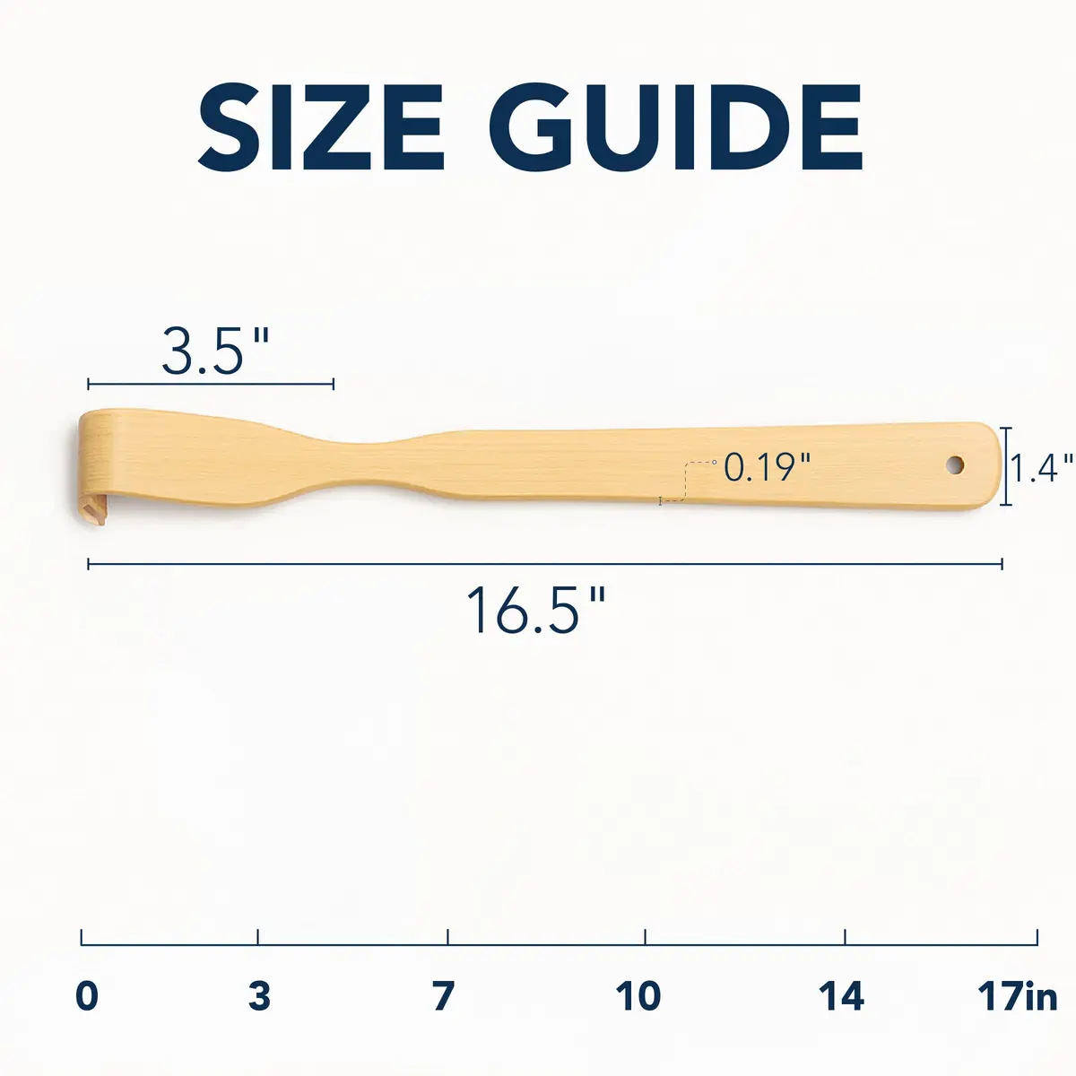 Slick Solutions Bamboo Back Scratcher 16.5" | Stress & Itch Relief, Durable & Eco-Friendly - view 6
