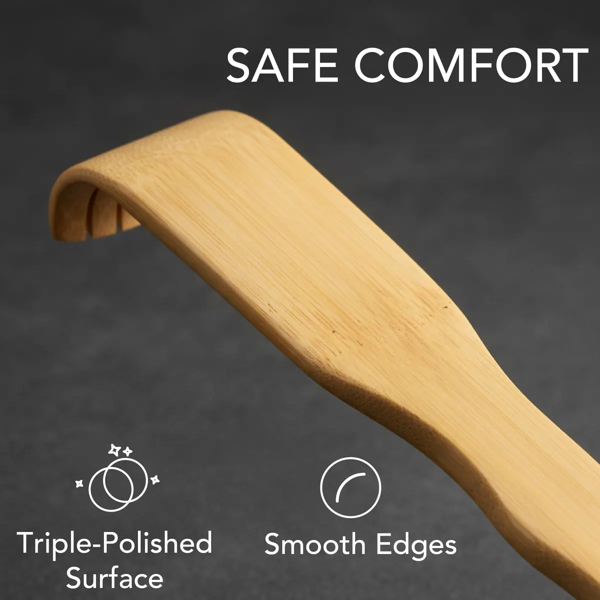 Slick Solutions Bamboo Back Scratcher 16.5" | Stress & Itch Relief, Durable & Eco-Friendly - view 3