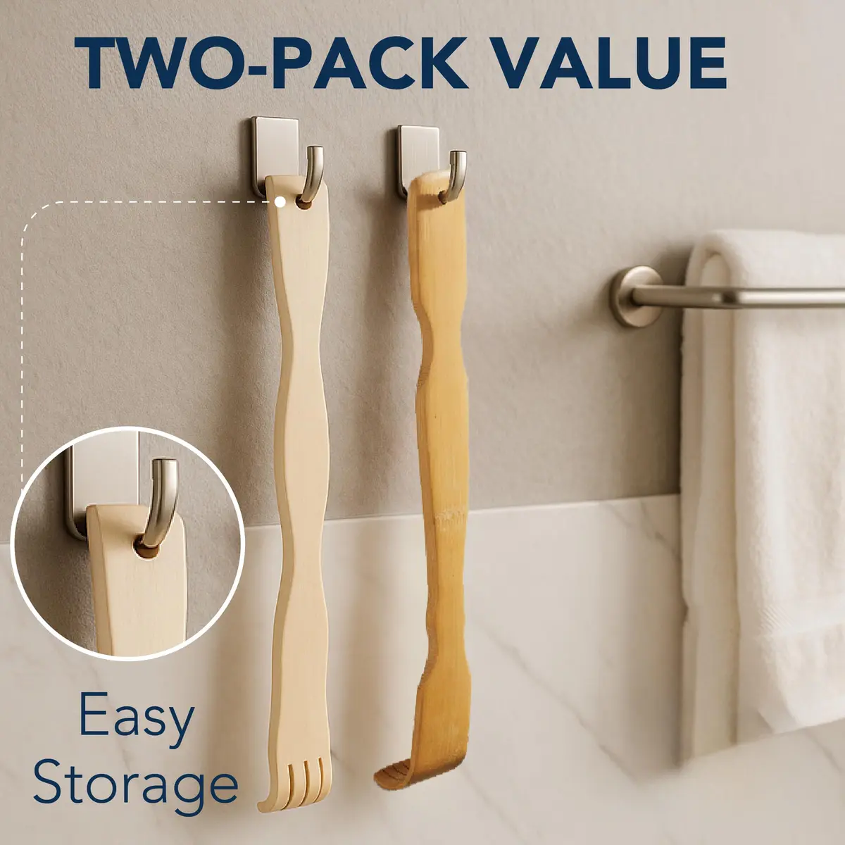 Slick Solutions Bamboo Back Scratcher 16.5" | Stress & Itch Relief, Durable & Eco-Friendly - view 4