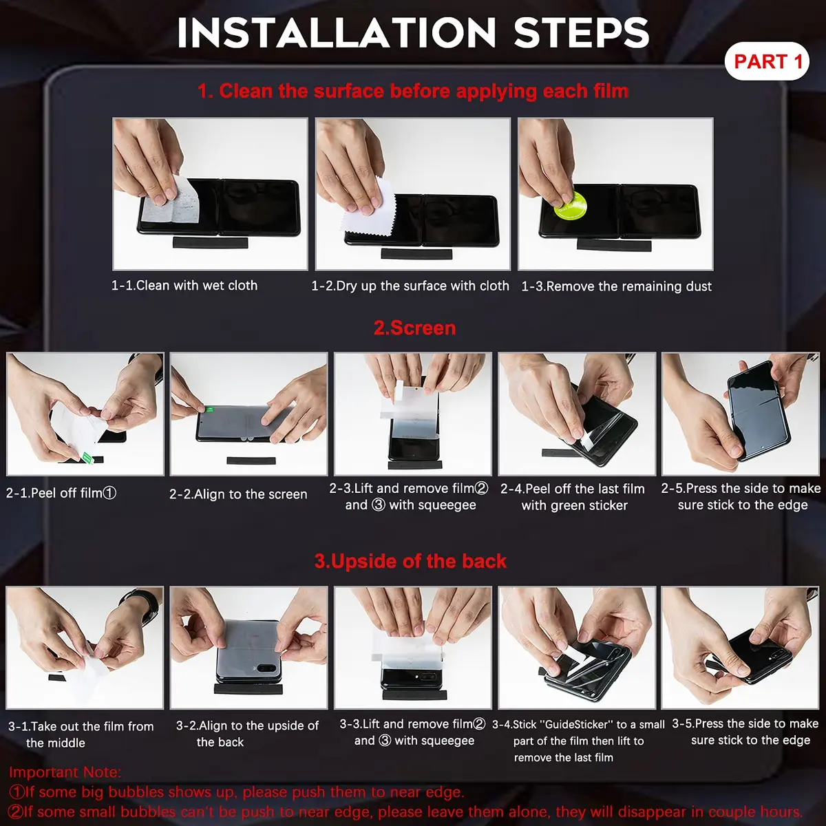 Orzero TPU Screen Protector for Samsung Galaxy Z Flip 3 5G | Anti-Scratch, HD Bubble-Free (6.7-inch) - view 5