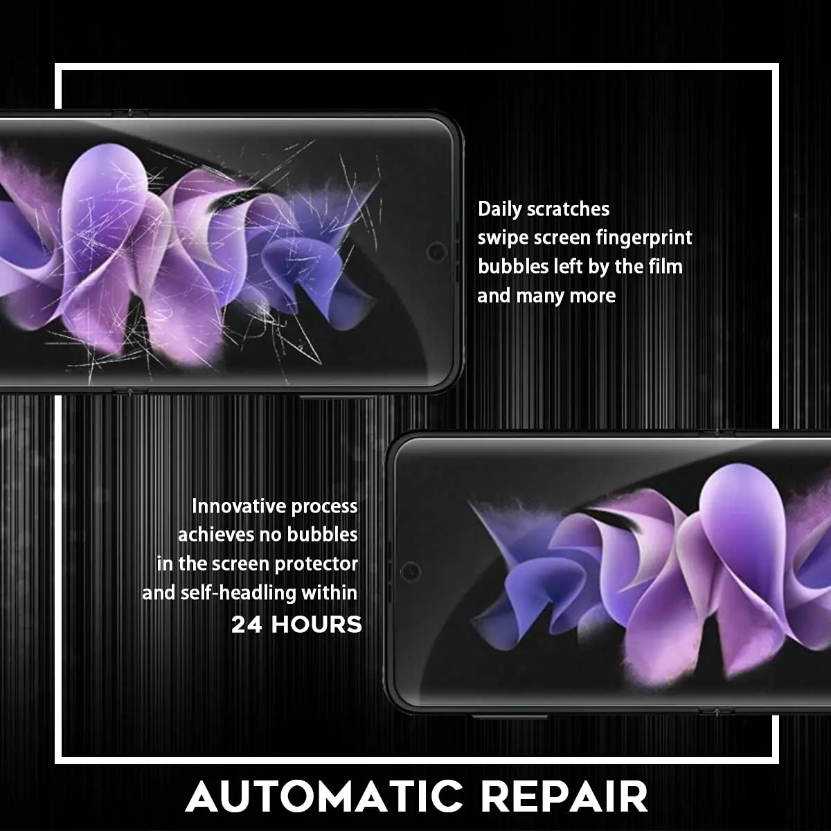 Orzero TPU Screen Protector for Samsung Galaxy Z Flip 3 5G | Anti-Scratch, HD Bubble-Free (6.7-inch) - view 4