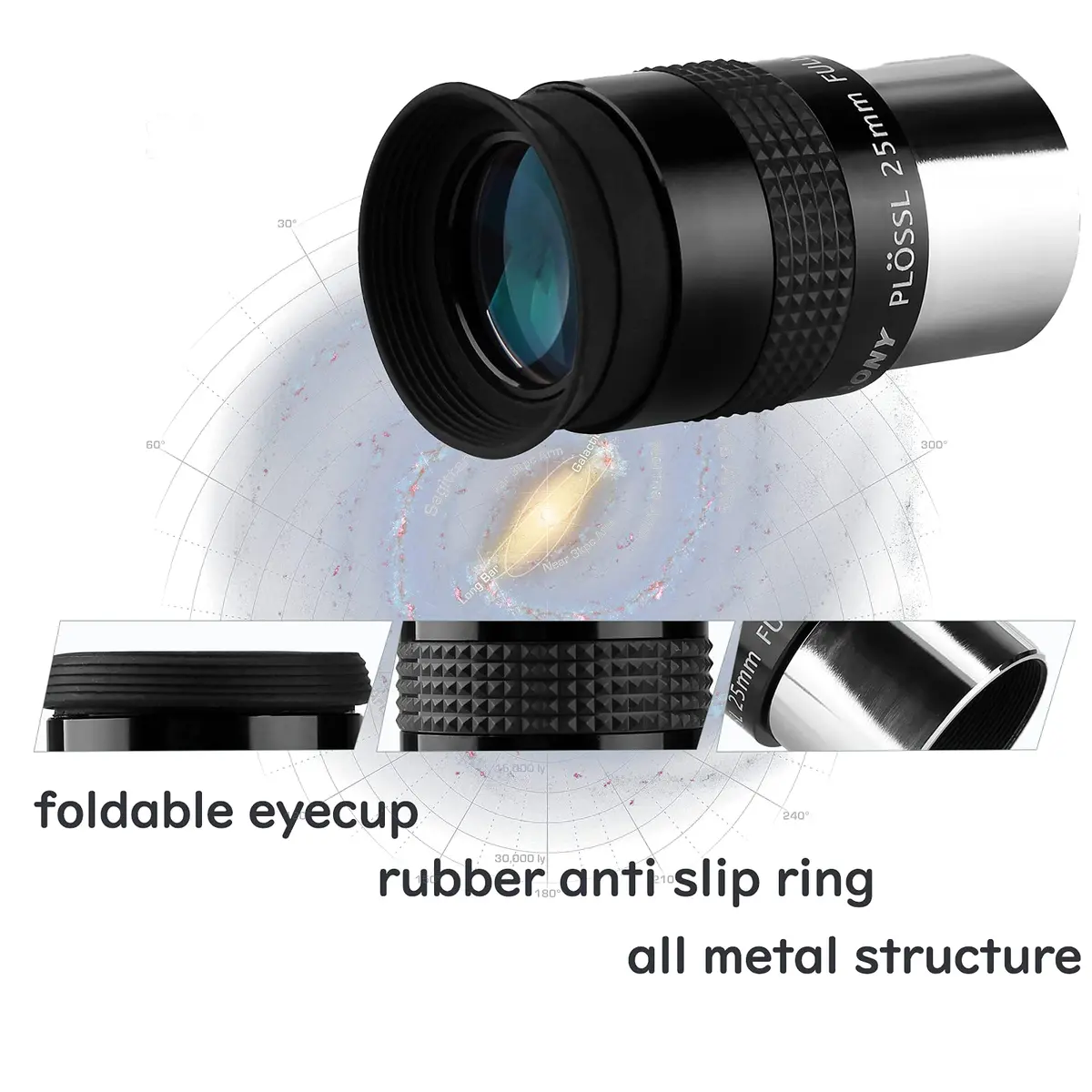 SVBONY SV131 Plossl 25mm Telescope Eyepiece 16mm Exit Pupil | FMC Coating, 48-Degree FOV, 1.25-inch Barrel - view 4
