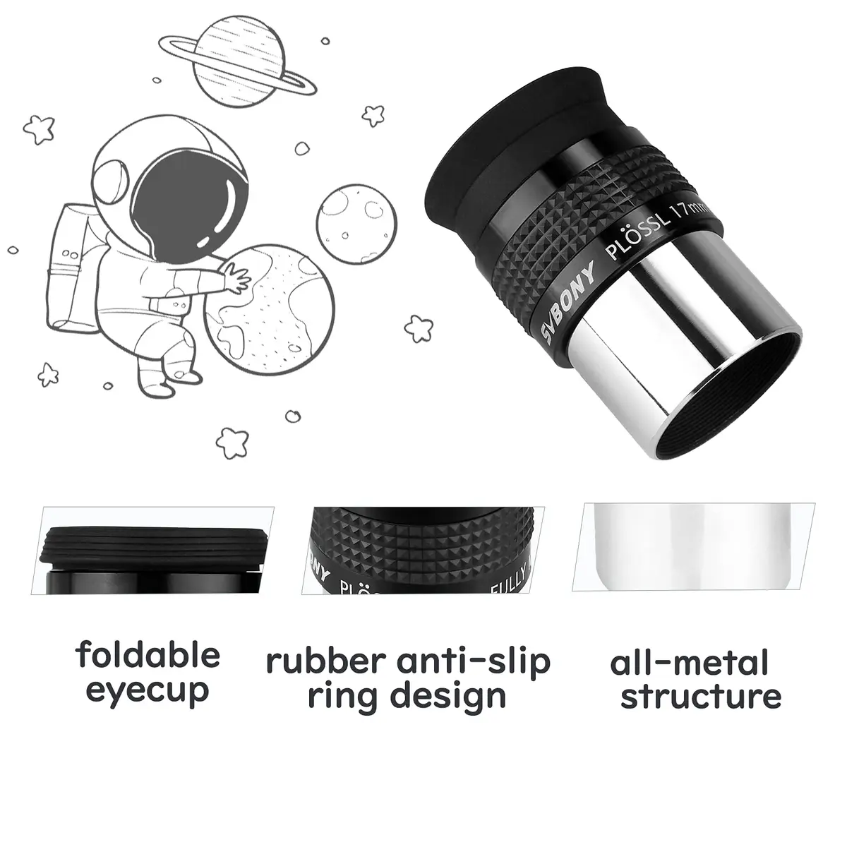 SVBONY SV131 Telescope Eyepiece 17mm | 48° Field of View, FMC Coating, 1.25" Support for Astronomy Observation - view 4