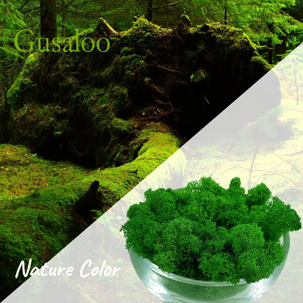 Gusaloo Artificial Moss Preserved Green Moss 3.5oz | Long-Lasting Indoor Decor - view 2